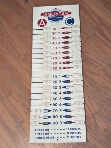 american shuffleboard score keeper.